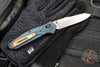 Benchmade Osbourne Axis Lock Folder- Reverse Tanto- Blue Denim Micarta Handle- Stonewash Blade 940-04