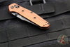 Benchmade Mini Osbourne- Manual Folder- Reverse Tanto- Burnt Copper Finished Aluminum Handle- Black Stonewash Blade- Axis lock 945BK-03