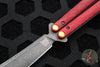 Benchmade Necron Butterfly Balisong- Ruby Red G-10 Handles- Black DLC Scimitar Edge 99BK-1