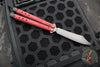 Benchmade Necron Butterfly Balisong- Ruby Red G-10 Handles- Black DLC Scimitar Edge 99BK-1