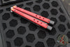 Benchmade Necron Butterfly Balisong- Ruby Red G-10 Handles- Black DLC Scimitar Edge 99BK-1