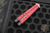 Benchmade Necron Butterfly Balisong- Ruby Red G-10 Handles- Black DLC Scimitar Edge 99BK-1