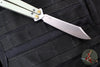 Benchmade Necron Butterfly Balisong- Jade G-10 Handles- Stonewash Scimitar Edge 99