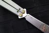 Benchmade Necron Butterfly Balisong- Jade G-10 Handles- Stonewash Scimitar Edge 99