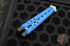 Benchmade Necron Butterfly Balisong- Trainer- Blue G-10 Handles- Stonewash Scimitar Edge Trainer 99T