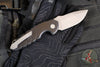 Blackside Customs Bad Idea- OTS Auto Knife- Black Textured Handle- Magnacut Gray Matter Finished Blade BSC-BA-BLKA-GM