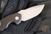Blackside Customs Bad Idea- OTS Auto Knife- Black Textured Handle- Magnacut Gray Matter Finished Blade BSC-BA-BLKA-GM