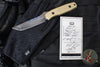 Blackside Customs Kimura Fixed Blade - Beskar Blade Finish- Brass Scales BSC-K1-BESKAR-BRASS