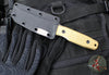 Blackside Customs Kimura Fixed Blade - Beskar Blade Finish- Brass Scales BSC-K1-BESKAR-BRASS