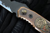 Blackside Customs Kimura Fixed Blade -One Off- Sumi Finish- Custom Copper Starlingear Gunner Scales BSC-K1-STAR1-SUMI