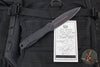Blackside Customs Phase 7 SDM- Double Edge Dagger - Black Contoured Handle Scales- Red Line Finished Blade BSC-P7SDM-BLKAL-REDLINE