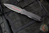 Blackside Customs Phase 7 SDM- Double Edge Dagger - Black Contoured Handle Scales- Red Line Finished Blade BSC-P7SDM-BLKAL-REDLINE