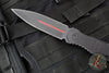 Blackside Customs Phase 7 SDM- Double Edge Dagger - Black Contoured Handle Scales- Red Line Finished Blade BSC-P7SDM-BLKAL-REDLINE