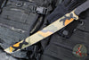 Blackside Customs Tokyo Drifter Fixed Blade Wakizashi- Woodland Orange Camo Finish- Black Aluminum Scales- Black HW BSC-TD-WOODOR-BLKA