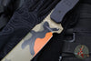 Blackside Customs Tokyo Drifter Fixed Blade Wakizashi- Woodland Orange Camo Finish- Black Aluminum Scales- Black HW BSC-TD-WOODOR-BLKA