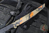 Blackside Customs Tokyo Drifter Fixed Blade Wakizashi- Woodland Orange Camo Finish- Black Aluminum Scales- Black HW BSC-TD-WOODOR-BLKA