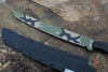 Blackside Customs Tokyo Drifter Fixed Blade Wakizashi- Woodland Topo Camo Blade Finish- Black G-10 Scales- Black HW BSC-TD-WOODTOPO-BLKG10