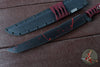 Blackside Customs Tokyo Drifter Fixed Blade Wakizashi- Black Blade Finish- Bastinelli Wrapped Handle With Starlingear Menuki- Matching Wrapped Sheath BSC-TD-BLK-BAST-STAR