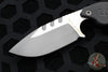 Blackside Customs/Strider Knives SLCC Fixed Blade- Drop Point Edge- Carbon Fiber Scale- Two Tone Gray Matter Blade Finish