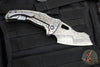 Borka Blades- Bond Knives Collaboration- Shylock- Black Hula/Gold Finished Titanium Handle with Gold Sakura Flowers- Compound Grind Black Snow Finished Blade