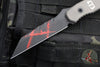 Blackside Customs Americana- Reverse Tanto Edge- Black With Blood Spattered Finish- Titanium Handle Scales BSC-AM-TI-MOC