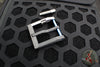 Blackside Customs Modular Belt Buckle- Carbon Fiber with Blue Titanium Hardware - with Hidden Handcuff Key