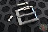 Blackside Customs Modular Belt Buckle- Carbon Fiber with Blue Titanium Hardware - with Hidden Handcuff Key