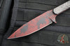 Blackside Customs Fedele X- Tanto Edge- Red Half-Tone Camo- Black Camo Carbon Scales BSC-FX-REDCAMO-CC