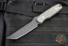 Blackside Customs Kimura Fixed Blade - Black Blade Finish- Black Carbo Camo Scales BSC-K1-BLK-BLKCC