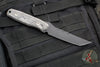 Blackside Customs Kimura Fixed Blade - Black Blade Finish- Black Carbo Camo Scales BSC-K1-BLK-BLKCC