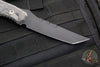 Blackside Customs Kimura Fixed Blade - Black Blade Finish- Black Carbo Camo Scales BSC-K1-BLK-BLKCC