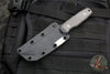Blackside Customs Kimura Fixed Blade - Black Blade Finish- Black Carbo Camo Scales BSC-K1-BLK-BLKCC