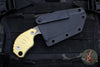 Blackside Customs/Strider Knives SLCC Fixed Blade- Tanto Edge- Beskar Edition- Brass Scale