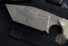 Blackside Customs/Strider Knives SLCC Fixed Blade- Tanto Edge- OD Green G-10 Scale- OD Green 1/2 Tone Camo Blade Finish