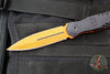 Blackside Customs Phase 7- Double Edge Dagger - Black Aluminum Scales- Orange Finished PBS27 Steel Blade BSC-P7-BLKAL-ORG