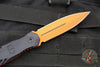 Blackside Customs Phase 7- Double Edge Dagger - Black Aluminum Scales- Orange Finished PBS27 Steel Blade BSC-P7-BLKAL-ORG