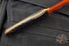 Blackside Customs Phase 7- Double Edge Dagger - Black Aluminum Scales- Orange Finished PBS27 Steel Blade BSC-P7-BLKAL-ORG