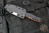 Blackside Customs Phase 7- Double Edge Dagger - Black Aluminum Scales- Orange Finished PBS27 Steel Blade BSC-P7-BLKAL-ORG
