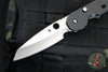 Spyderco Smock Flipper Carbon Fiber Handle Satin Hollow Ground Wharncliffe Button Lock C240CFP