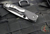 Spyderco Smock Flipper Carbon Fiber Handle Satin Hollow Ground Wharncliffe Button Lock C240CFP