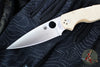 Spyderco Native Chief Folding Knife- Brown Micarta Handle- Cru-Wear Satin Blade C244MPCW