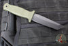 Demko Knives Armiger 4 Fixed Blade- Tanto Edge- Green Handle- Black Blade