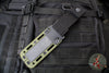 Demko Knives Armiger 4 Fixed Blade- Tanto Edge- Green Handle- Black Blade