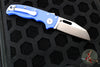 Demko Knives- AD20.5 Shark Lock Knife- Clip Point Or Shark Foot- Blue G-10 Handle- Stonewash Finished 20CV Blade