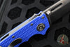 Demko Knives- AD20.5 Shark Lock Knife- Clip Point Or Shark Foot- Blue G-10 Handle- Stonewash Finished 20CV Blade