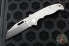 Demko Knives- AD20.5 Shark Lock Knife- Clip Point Or Shark Foot- Smooth Titanium Handle- Stonewash Finished 20CV Blade