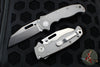 Demko Knives- AD20.5 Shark Lock Knife- Clip Point Or Shark Foot- Smooth Titanium Handle- Stonewash Finished 20CV Blade
