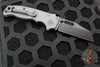 Demko Knives- AD20.5 Shark Lock Knife- Clip Point Or Shark Foot- Grey Grivory Handle- Black DLC Finished D2 Blade
