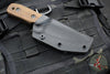 Duane Dwyer Custom Goods Model LD Custom Fixed Blade- Drop Point- USS New Jersey Teak Wood Handle