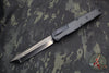 Heretic GIANT DOUBLE SIZED Cleric II OTF Auto- Tanto Edge- Black Handle- Carbon Fiber Inlay- Black DLC Plain Edge Blade SN08